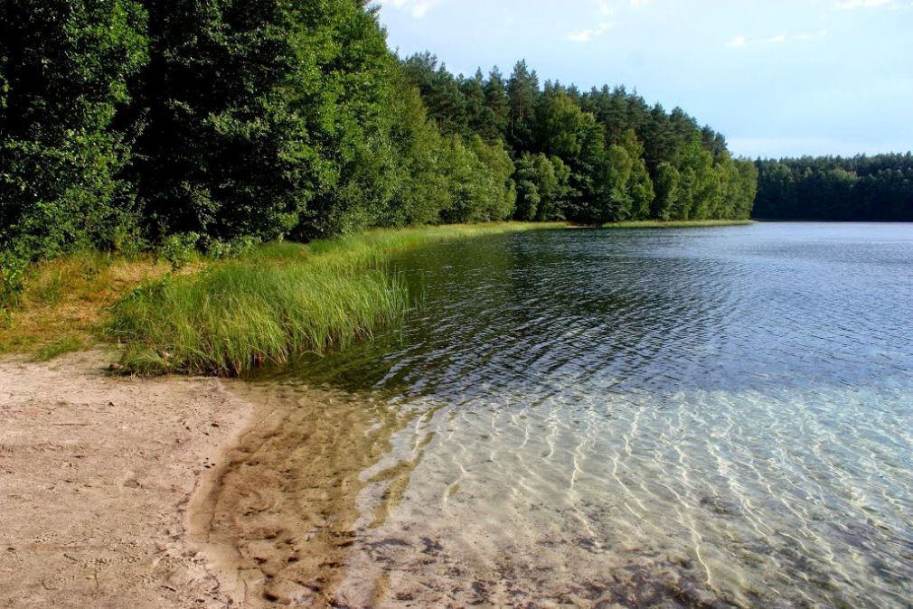 Zatopiony kości&oacute;ł w jeziorze Jasne